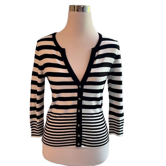 [white house black market] stripe cardigan - Picture 2 of 15